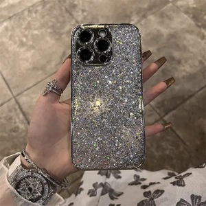 Funda de Teléfono Móvil de Lujo con Brillantina Plateada para <span class=keywords><strong>iPhone</strong></span> 17 Pro Max, Funda para <span class=keywords><strong>iPhone</strong></span> 11, <span class=keywords><strong>14</strong></span> Plus, 16 Pro - Product Image 4
