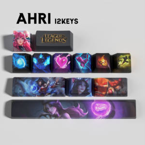 Juego de Teclas PBT de 12 Teclas con Tema de League of Legends, Sublimadas por Calor, Perfil OEM para Teclado de Juegos - Product Image 1