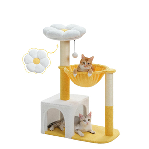 Arbre à chat de luxe écologique 2024 avec griffoir en sisal, emballé en carton pour utilisation intérieure/extérieure, idéal pour l'escalade des chats - Product Image 1