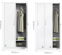 Armoire de Rangement pour Vêtements de Sport en Acier Laminé à Froid, Assemblée en Gros par le Fabricant, avec Serrure à Clé, Certifiée ISO9001, Personnalisable