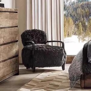 Chaise de canapé en peau d'agneau de style fille mignon canapé simple durable facile à nettoyer pour la maison salons chaise de loisirs paresseux - Product Image 2