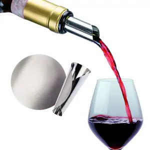 Liquor Pourer Spout Stainless Steel Olive Liquor Aluminum Bottle Caps Oil Aerator Wine Pourer