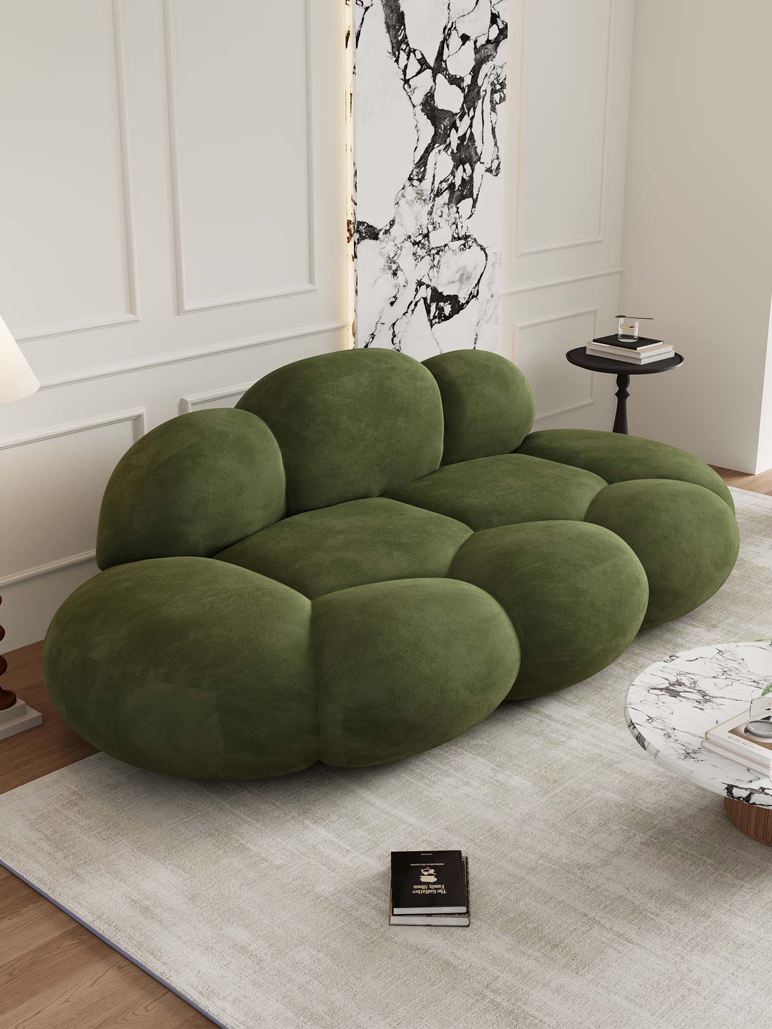 velours d'agneau doux et cireux, doux pour la peau, vert rétro