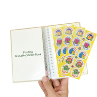 Impression professionnelle personnalisée de livres autocollants réutilisables pour enfants avec reliure spirale, papier offset et papier d'art, couleurs CMYK pour enfants