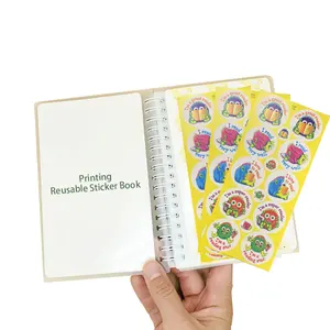 Professional china printer custom cheap color children hardcover reusable sticker book printing for kids