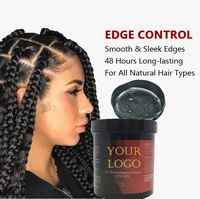 Gel Coiffant Tresses Non Gras Épais Transparent Brillance avec Fixation Extrême Super Forte Gel Coiffant pour Tresses, Locks et Twists, Contrôle des Bords Pailleté