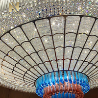 Lustre en cristal LED de luxe, éclairage personnalisé pour grands projets, banquet, hall d'hôtel, villa