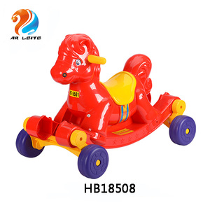 Venta caliente 2 en 1 paseo en animales de juguetes de bebé de plástico silla mecedora juguete caballo Divertido caballo - Product Image 1