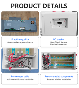 Kit de Batería DIY 51.2V 16S 280-314Ah con Caja y BMS V19 JK 200A, Todos los Accesorios Incluidos, Caja de Batería Vertical Completa - Product Image 4