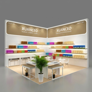 Stand modulaire en bois au design unique 6x6m pour foires d'art <span class=keywords><strong>et</strong></span> d'artisanat, assemblage rapide en 30 minutes, réutilisable, économique - Product Image 1