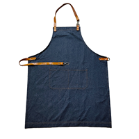 Tablier en jean sans manches réutilisable pour la cuisine et la maison, impression de logo personnalisée, résistant aux taches, pour hommes et femmes, Niuweili