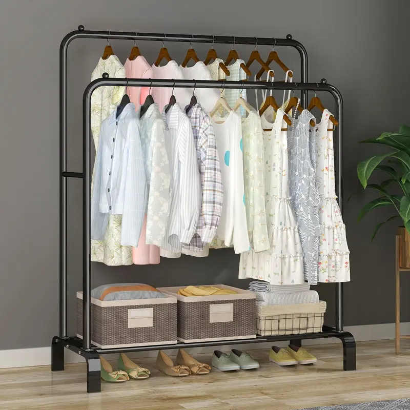 Eisen Indoor Stahl Kleidungs stück Kleidung Aufbewahrung bügel Metall Garderobe Display Wohnzimmer Möbel Lagerung Organizer