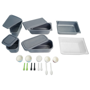 Ventes chaudes Services personnalisés <span class=keywords><strong>Bac</strong></span> à glace en <span class=keywords><strong>plastique</strong></span> de 5 <span class=keywords><strong>litres</strong></span> et couvercle en <span class=keywords><strong>plastique</strong></span> Empilable Gris Outils pour la crème glacée pour les glaciers - Product Image 6