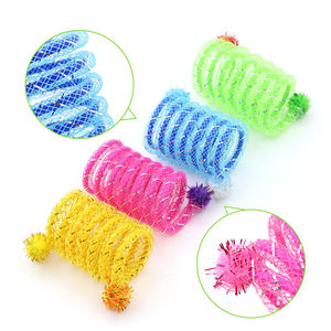 Wholesale Eco-Friendly Modern Interactive <b>Toys</b> Pet Supplies Swirling Shape <b>Spring</b> Color Elastic Hose <b>Cat</b> <b>Toy</b> Plastic - Product Image 2