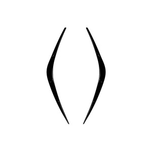 Bmw 5 Series Front Headlight Eyebrow Sticker Piano Black Carbon Fiber Texture Vinyl Car Body Modification Sticker - Product Image 2