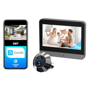 Icam แอปพลิเคชั่นระยะไกล3MP HD ตรวจจับการเคลื่อนไหวตาแมวที่ประตูกล้องมองประตูพูดได้ทางเดียวระบบรักษาความปลอดภัยอัจฉริยะบ้าน IR วิสัยทัศน์กลางคืน - Product Image 1
