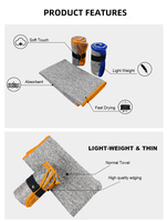 Lot promotionnel de 3 serviettes de sport cationiques avec logo personnalisé, sangle enroulable, serviette en microfibre absorbante pour cadeaux sportifs
