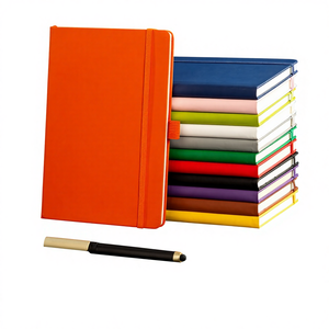 Блокнот на резинке из искусственной кожи (ПУ) с индивидуальным дизайном, оптом, различные цвета, формат А5 - Product Image 1