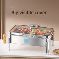 Réchauds électriques de luxe puissants pour buffet, service traiteur, chauffe-plats rectangulaires en acier inoxydable pour hôtels et mariages