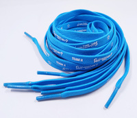 Échantillon Gratuit Lacets Plats Personnalisés en Polyester Coton à Pointe Métallique Longueur Personnalisable pour Chaussures de Sport d'Extérieur