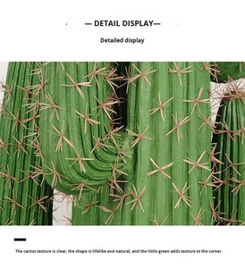Cactus San <span class=keywords><strong>Pedro</strong></span> Artificial con Espinas Rojas Suaves para Comercialización Visual y Decoración de Oficinas/Hogares/Hotels y Salones de Banquetes - Product Image 4