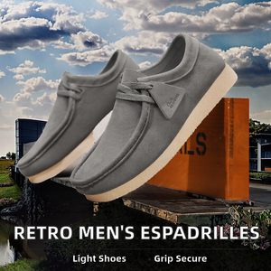 Espadrilles décontractées pour hommes, style rétro britannique, légères, antidérapantes, à semelle épaisse, chaussures de travail, doublure en maille respirante, semelle souple - Product Image 2