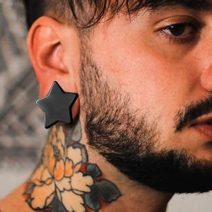 Evorte New Style Star <span class=keywords><strong>Plugs</strong></span> Edelstahl Ohr tunnel Schraub verschluss Ohr messer Body Piercing Schmuck - Product Image 5