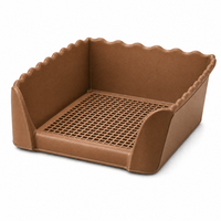 Bac d'apprentissage pour chien à bords ondulés en PP, support pour tapis absorbant pour animaux de compagnie, pour l'apprentissage des chiots en intérieur
