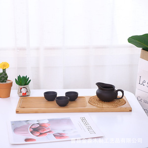 ถาดไม้ไผ่ธรรมชาติทรงสี่เหลี่ยมสไตล์ญี่ปุ่น สำหรับเสิร์ฟชา ผลไม้ ขนมปัง ถาดอเนกประสงค์สำหรับใช้ในโรงแรม JM 008 - Product Image 1