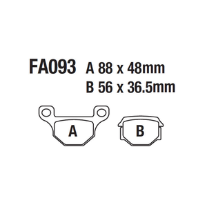 Plaquettes de frein à disque pour moto, plaquettes de frein à disque avant et arrière pour FA093 Suzuki GN GS <span class=keywords><strong>GX</strong></span> 125 TGB SCOOTER Delivery 151R 50 X - Product Image 6