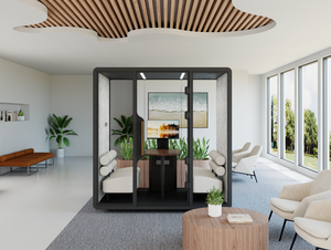 Cabina Telefónica Acústica Insonorizada <span class=keywords><strong>FlexiSpot</strong></span> P4F-4S para 4 Personas, para Oficinas Abiertas - Product Image 3