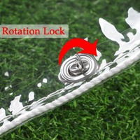 En gros, Outils de fixation pour bâches, filets pare-soleil, tonnelles de jardin, écrans anti-pluie, avec œillets métalliques, boucles ovales et boutons de torsion