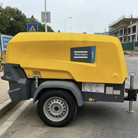 Compresseur d'air mobile à vis diesel d'occasion, haute efficacité, pour le déplacement de canalisations, le forage pneumatique et les ancrages au sol
