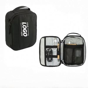 Étui de voyage électronique portable en nylon, organiseur de câbles, petite pochette de rangement pour accessoires technologiques, idéal pour les cadeaux promotionnels - Product Image 2