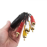 Câble audio-vidéo plaqué or 3RCA vers 3RCA Câble AV composite compatible avec décodeur lecteur DVD