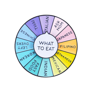 Những Gì Để Ăn Quay Men Pins Tùy Chỉnh Thực Phẩm Lựa Chọn Xoay Spinner Trâm Cài Ve Áo Phù Hiệu Vui Vẻ Kim Loại Pin - Product Image 1