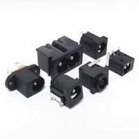 Connecteur de baril d'alimentation cc Jack 3.5*1.3mm prise noire prise femelle à Angle droit prise cc