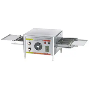 220V Electric Conveyor Pizza Oven Heavy Duty Big Production Ability Commercial Use Stainless Steel New Condition Restaurant Use