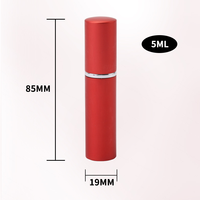 Flacon de parfum en aluminium de 5 ml, format poche, échantillon de parfum en verre, flacon pulvérisateur portable de voyage