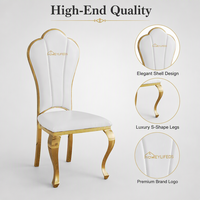 Chaises de salle à manger modernes de luxe dorées pour la maison, le bureau, l'entrepôt, les restaurants, les banquets, les mariages, les hôtels, les salons