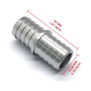 Connecteur d'interface mâle XBM 3/4" en alliage d'aluminium pour tuyau de radiateur, surface polie, pièces automobiles, application gaz, modèle en caoutchouc - Product Image 1