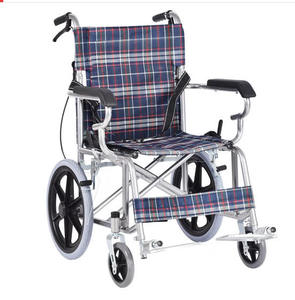 Silla de ruedas de acero ligera manual con neumáticos para personas mayores y discapacitados Uso hospitalario Terapia física - Product Image 3