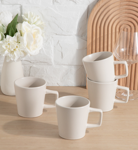 ชุดอาหารเย็นเซรามิกสีครีมสไตล์อินส์, จานชามแก้วสโตนแวร์พร้อมส่ง, สำหรับ 4 ท่าน ใช้ในครัวเรือน, ขายส่ง - Product Image 4