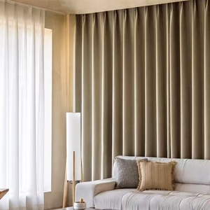 Alta qualità fatta a mano su misura a forma di S casa a pieghe soggiorno camera da letto tende oscuranti moda ospedale lino - Product Image 1