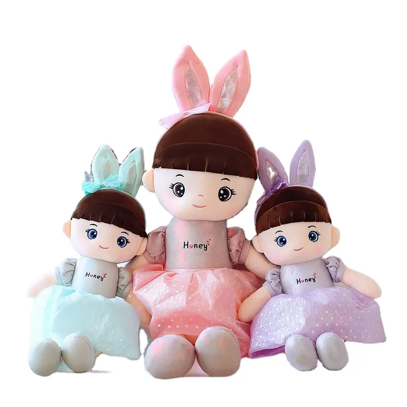 Baby customized stuffed plush doll toys christmas gift baby girl sleeping buddy sweetheart girl doll