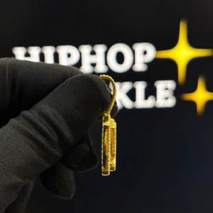 Pendentif personnalisé en moissanite avec nom, en argent sterling 925 plaqué or 14 carats, collier pendentif hip-hop, breloque lettre, pendentif alphabet - Product Image 5