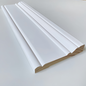 บัวเชิงผนังไม้แบบเรียบสีขาวสำหรับประตู - Product Image 1