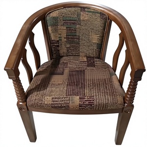 Chinese Style Solid Wood Chair Set 2 Piece <b>Brown</b> Dining Room Furniture For Home And Coffee Shop - Product Image 1