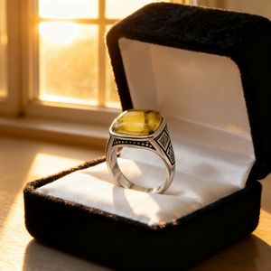Bague homme de luxe en argent 925 avec bague en agate avec bague pour homme en pierre d'agate naturelle pour de nombreuses occasions - Product Image 3