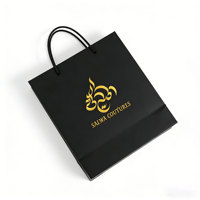Sacs en papier personnalisés, écologiques, robustes et durables, avec logo imprimé et poignées en ruban, pour la vente au détail de lunettes et de montres de luxe